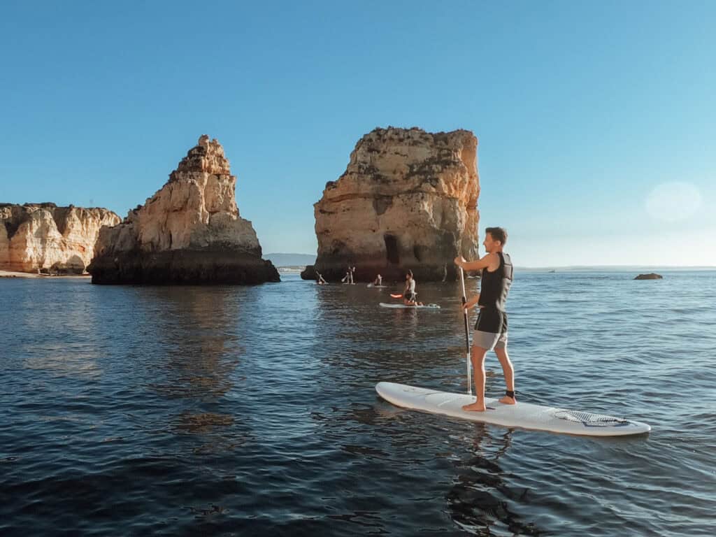 people on a SUP tour Algarve