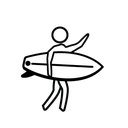 Surf lesson icon