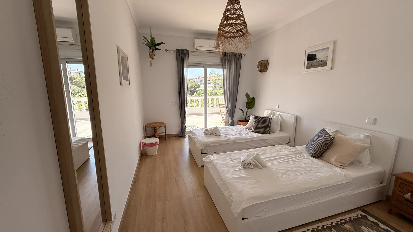 Twin room at The Hill villa near Meia Praia Algarve